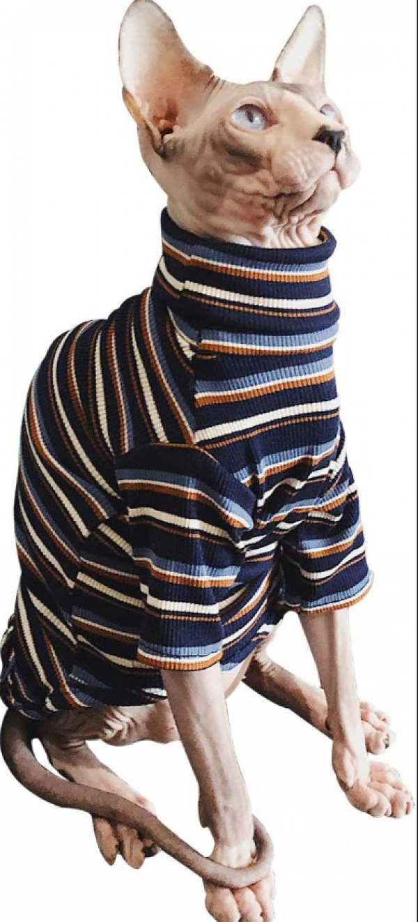 Baju kucing dengan motif vintage